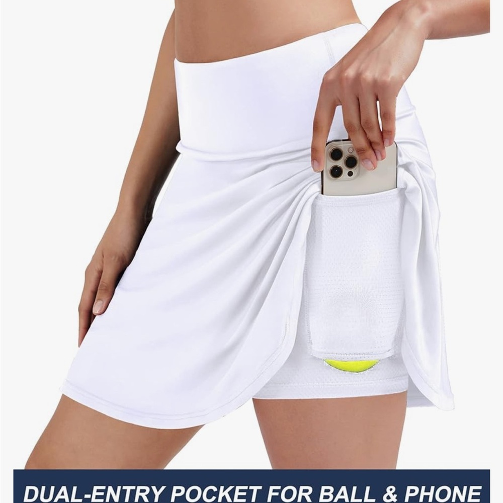 Set of two Tennis Skirt Womens Skorts with Pockets Shorts Tennis Golf Pickleball